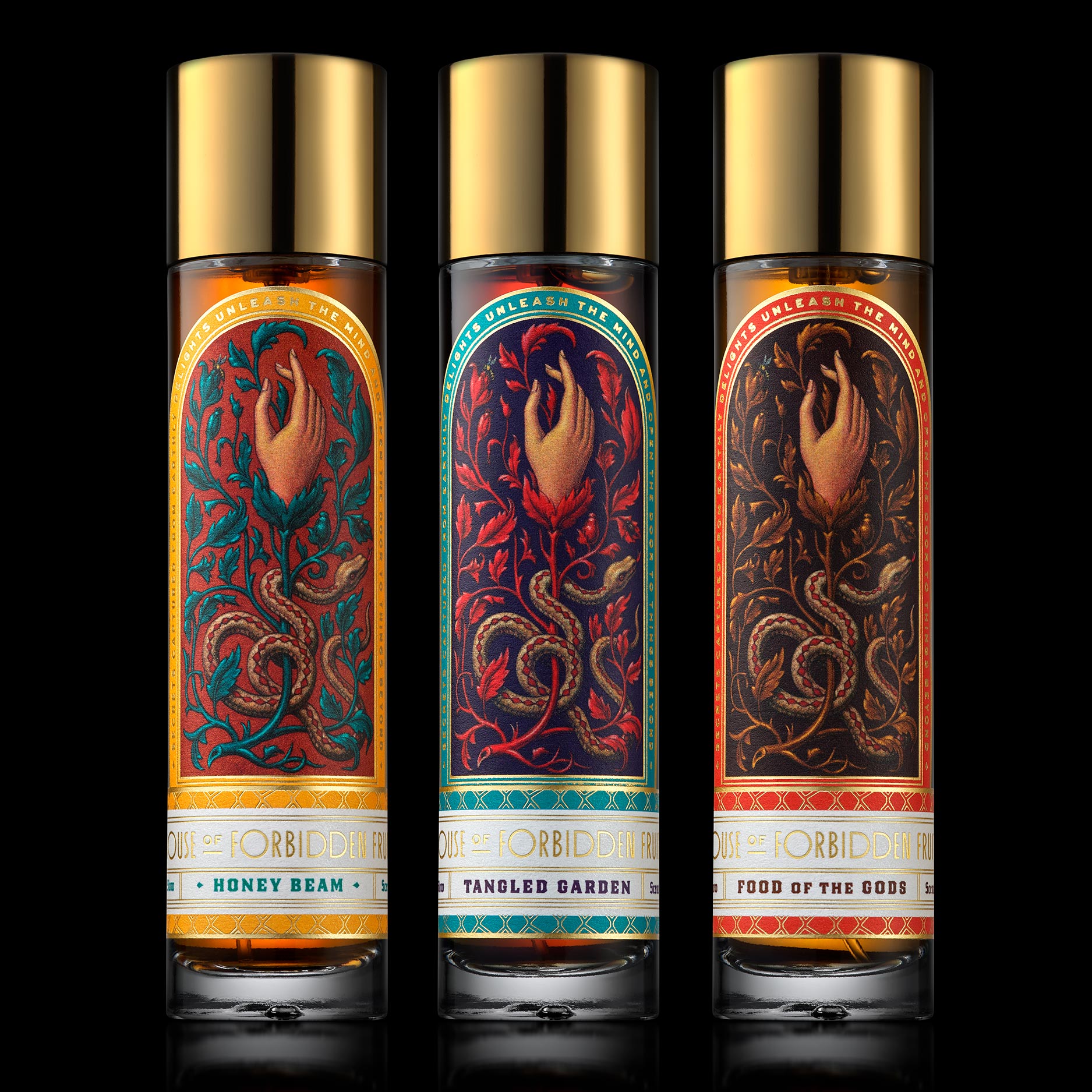 House of Forbidden Fruit perfume branding and package design