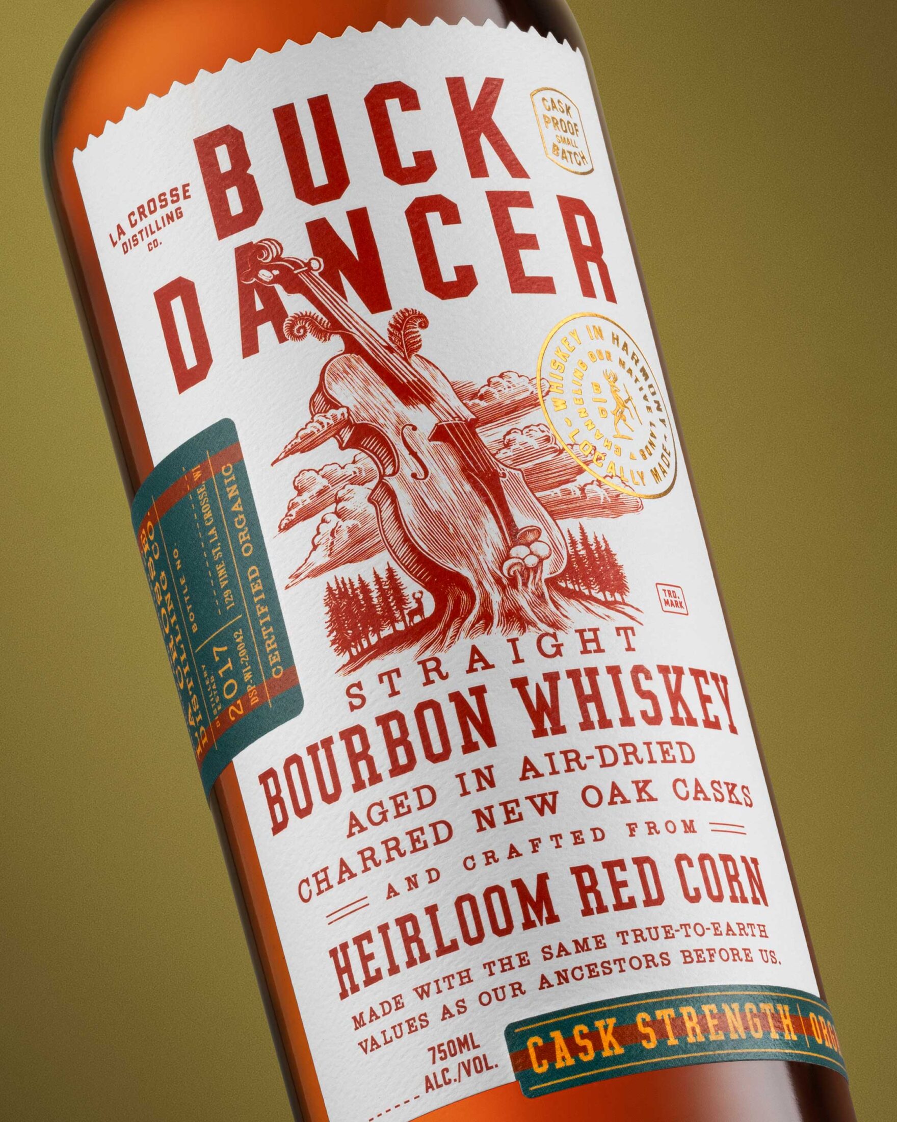 Buck Dancer Bourbon Whiskey branding and package design