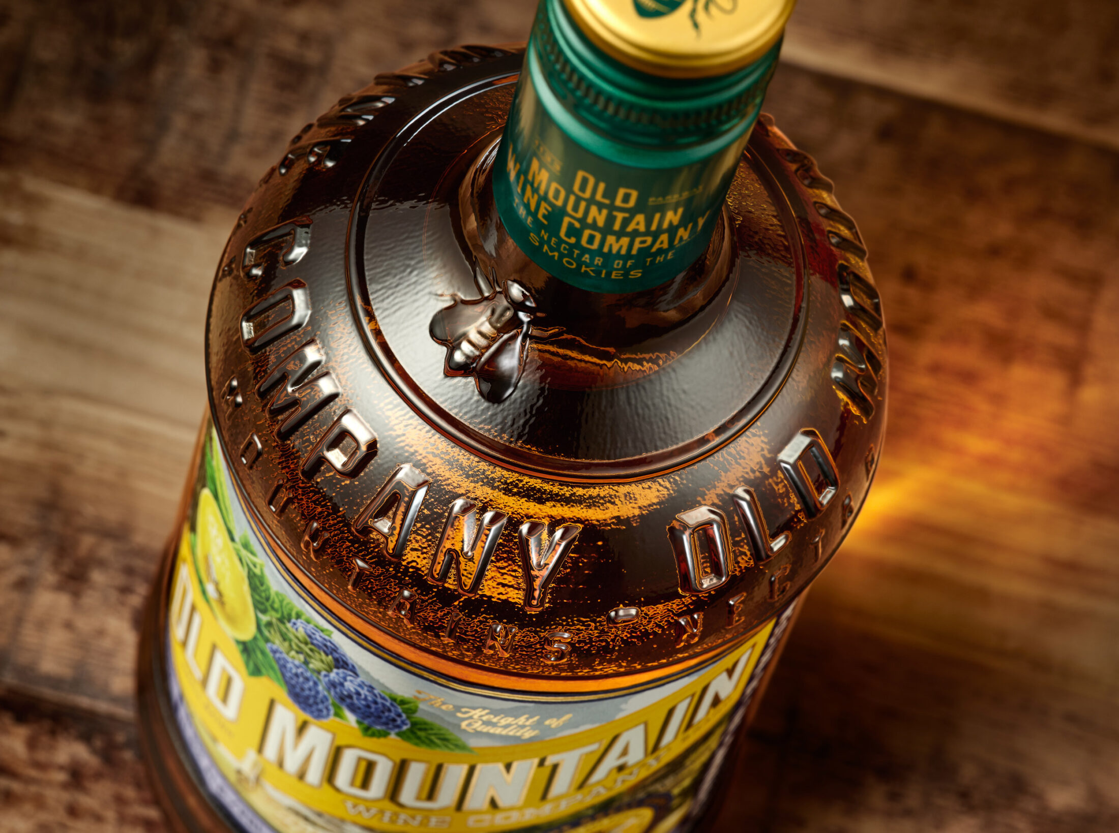 old mountain wine company branding and packaging label design