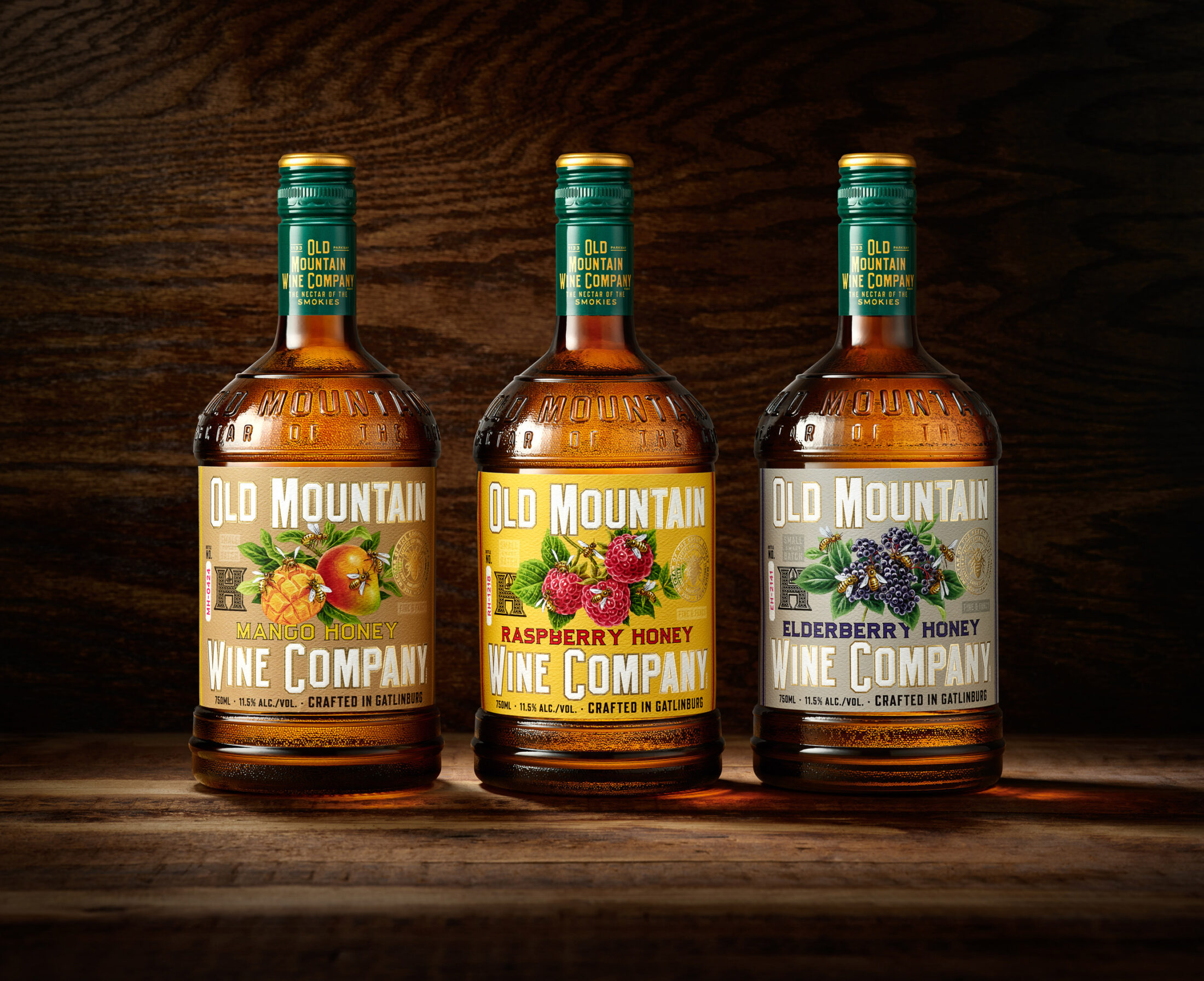 old mountain wine company branding and packaging label design