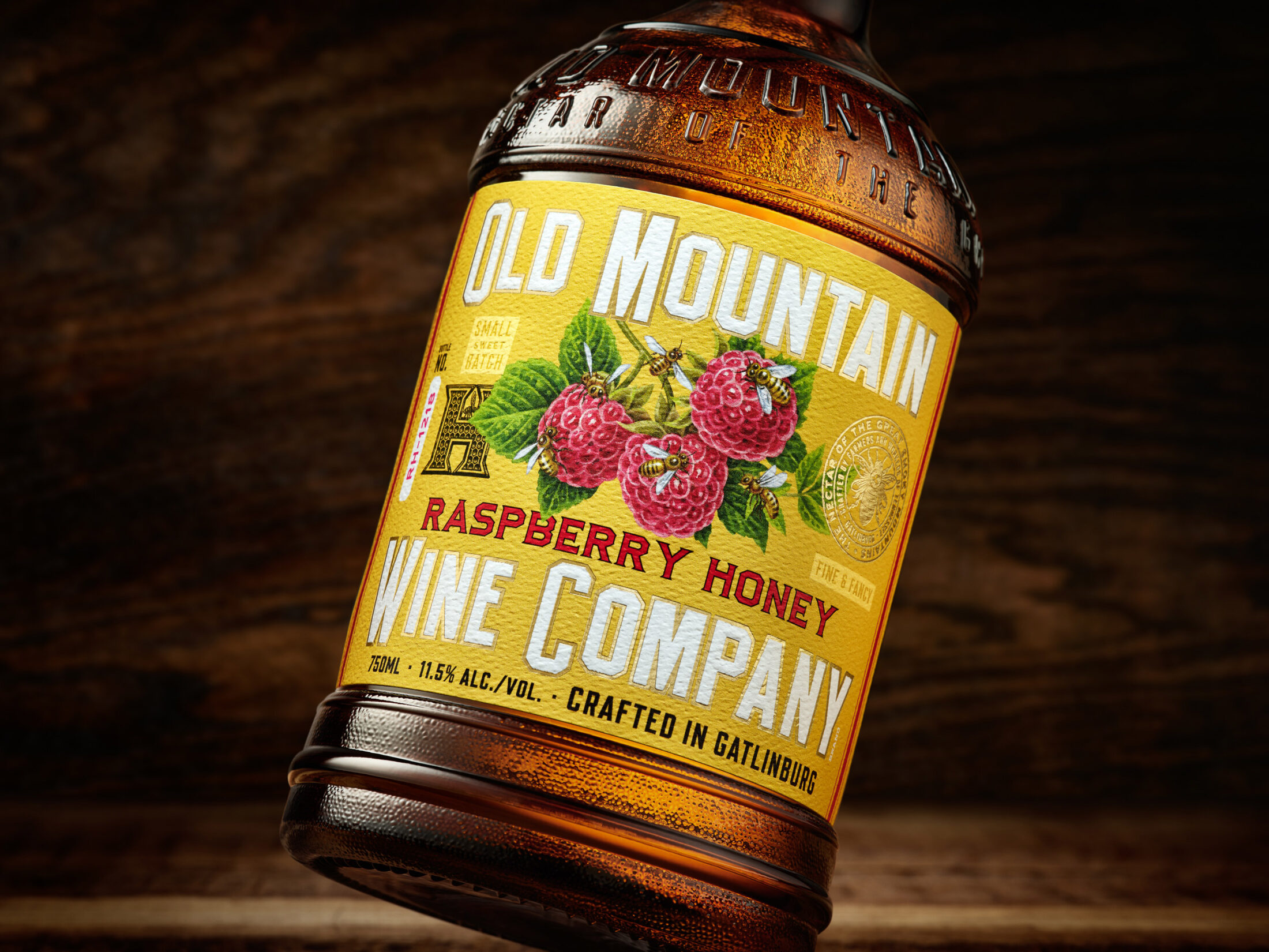 old mountain wine company branding and packaging label design